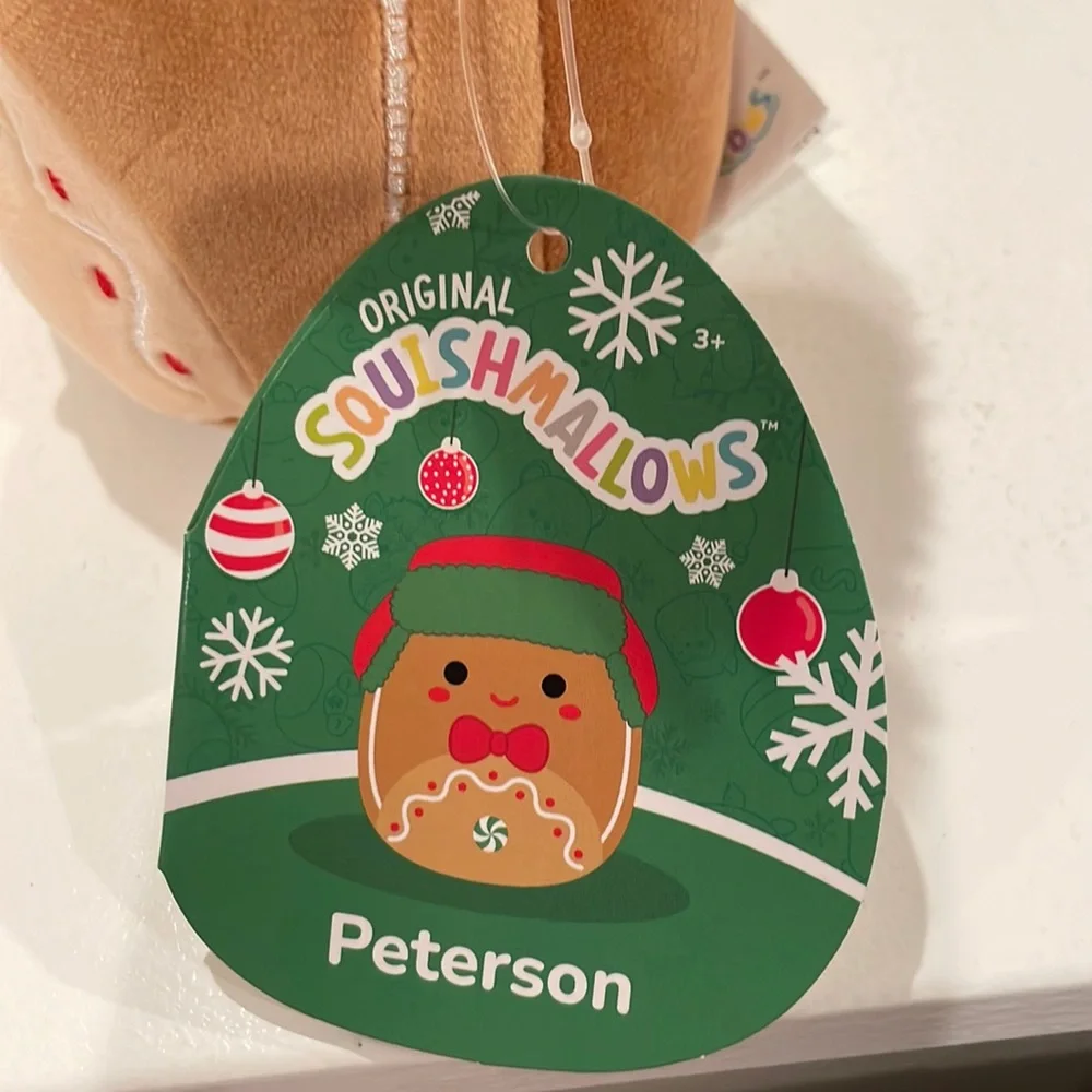 ⚡️NWT 5” Peterson the Gingerbread Boy with Trapper Hat Christmas Squishmallow - Picture 5 of 6